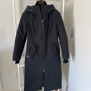 Mackage Rebeka Long Hooded Puffer Coat in Black XS